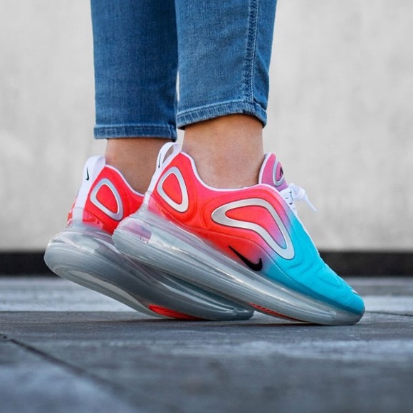 Mint Nike Air Max 720 Pink Sea Blue Fury Womens Sz 8.5 Worn 1x - Picture 3 of 12